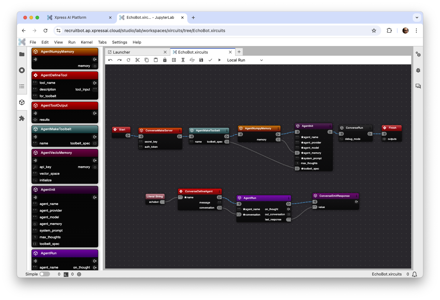 Agent components wired up